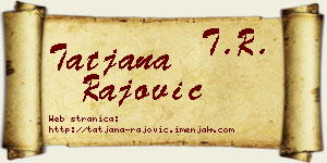 Tatjana Rajović vizit kartica